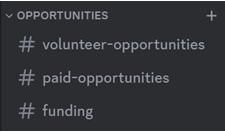 Screenshot of the 'Opportunities' category on GEON